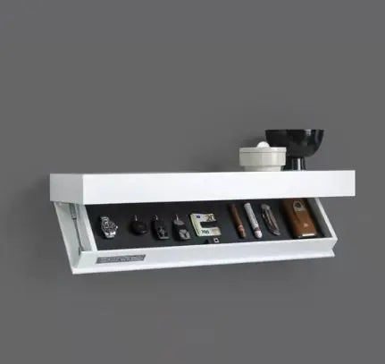 Estantería de Pared con Almacenamiento Secreto