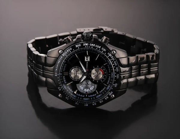 CURREN 8083 Reloj para Hombre Impermeable con Banda de Acero y Calendario