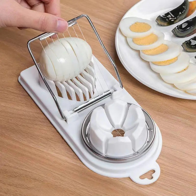 Cortador y Rebanador de Huevos Doble Cabeza 2-en-1