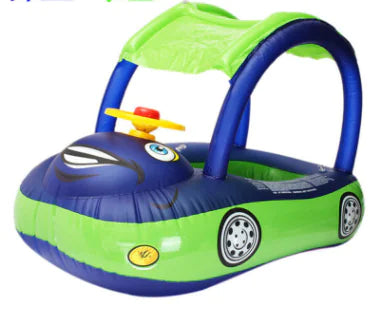 Flotador Inflable para Niños con Dosel en Forma de Coche