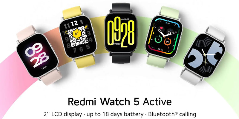 Xiaomi Redmi Watch 5 Active Smart Watch Bluetooth 5.3 Blood Oxygen Heart Rate Supports Bluetooth Voice Calls 2" LCD Display