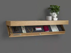 Estantería de Pared con Almacenamiento Secreto