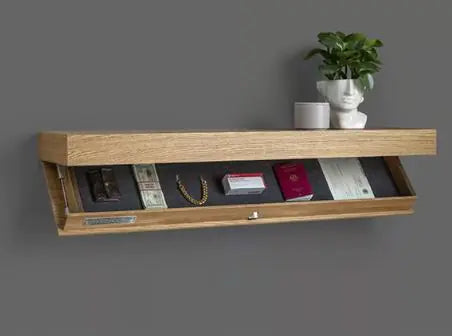 Estantería de Pared con Almacenamiento Secreto