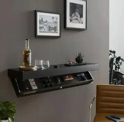 Estantería de Pared con Almacenamiento Secreto