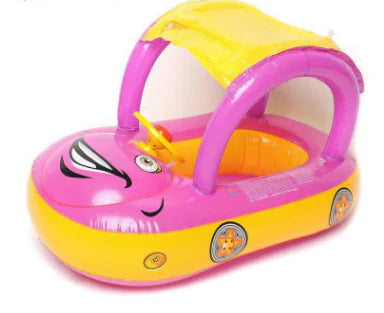 Flotador Inflable para Niños con Dosel en Forma de Coche