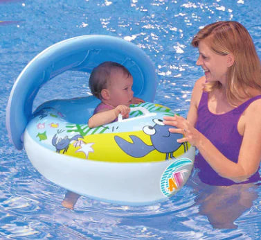 Flotador Inflable para Niños con Dosel en Forma de Coche
