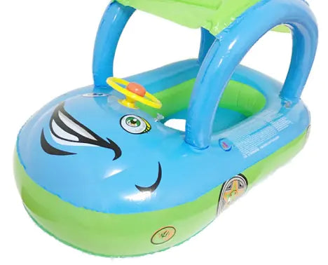 Flotador Inflable para Niños con Dosel en Forma de Coche